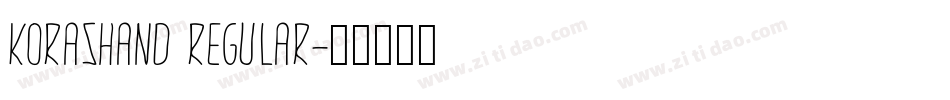 KorasHand Regular字体转换